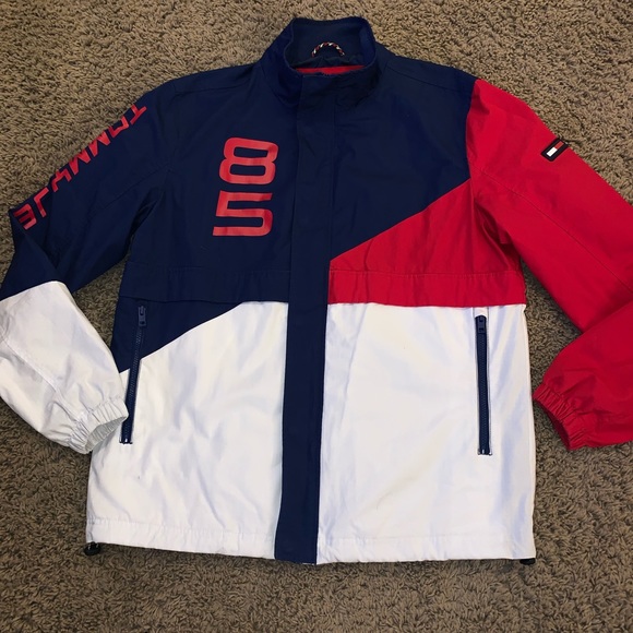 Tommy Hilfiger Other - Tommy Jeans color block logo spell out jacket M